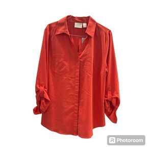 Chico's Silky Soft Relaxed Fit Shirt NWT Fashion Top Casual Office Uniform NWT